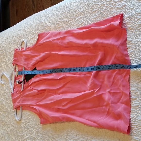 NWT size M Max Studio 100% silk pink tank - Picture 5 of 6